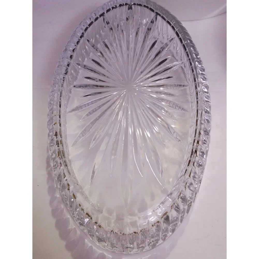 Studio Nova by Mikasa Napa Valley Grape Leaf Design Vintage Crystal Covered Dish